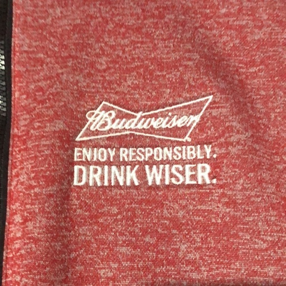 Budweiser Adidas Fleece Half Zip Size Medium - Picture 2 of 4